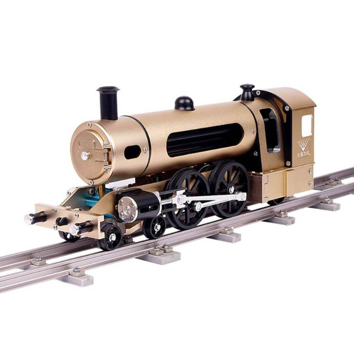 Assembled TECHING Steam Train Engine Metal Model Kit