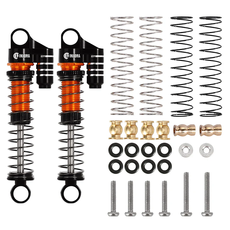 FCX18 FCX24 45mm Aluminium Shocks Orange 2a.webp