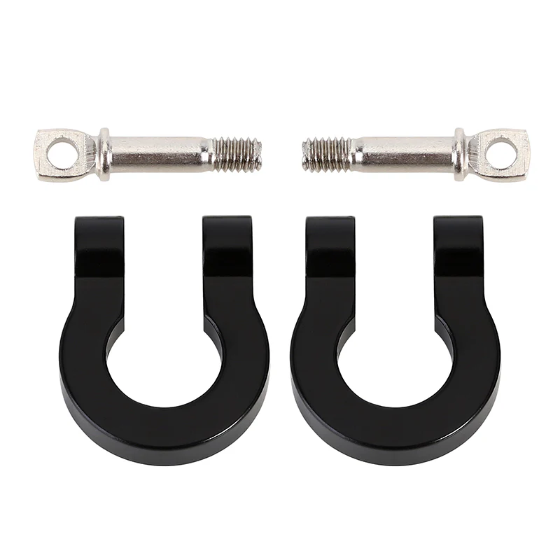 INJORA 2pcs Metal D-Ring Tow Hook for 1_10 RC Crawler BLACK 3.webp