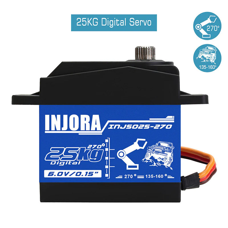 INJORA 25KG Large Torque Waterproof Metal Gear Digital Servo