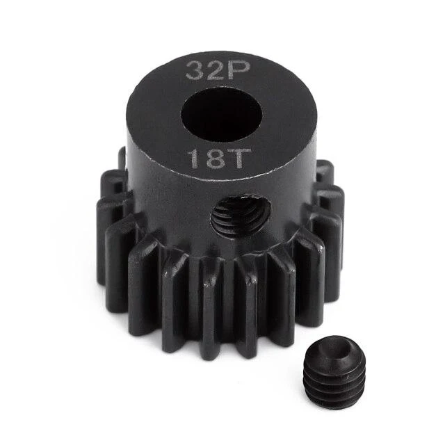 INJORA 1pc 5mm M0.8 32P Metal Steel Motor Pinion Gear for 1/10 1/8 RC Car